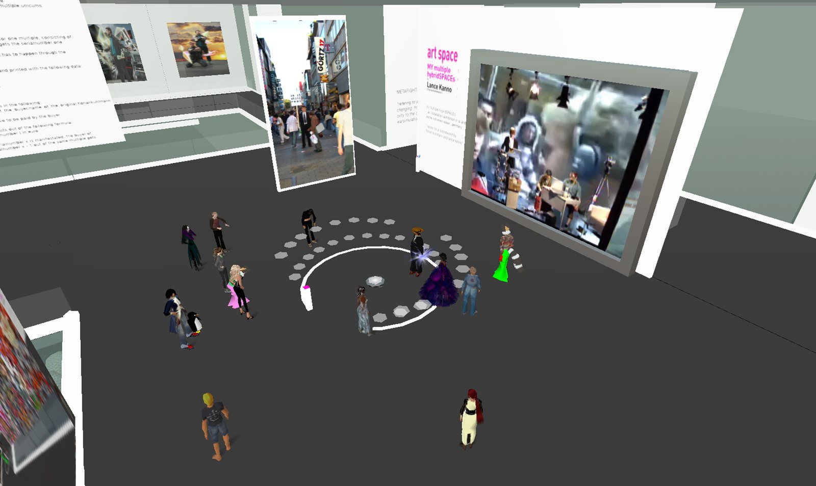 The going mobile stream shown in the Second Life gallery, avatars gathered